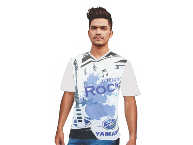 Mens Isla Moisture Management V Neck Sublimation T-Shirt - Image 2