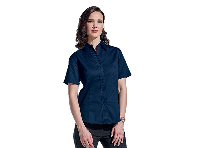Brushed Cotton Twill Blouse Short Sleeve Ladies