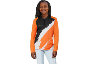 Junior Long Sleeve Golf Shirt- Birdseye Moisture