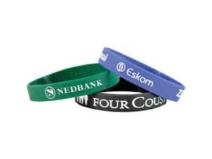 Embossed / Debossed And Filled With Colour Silicone Band