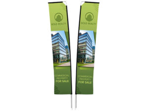 Legend 4M Sublimated Telescopic Double-Sided Flying Banner - 1 Complete Unit