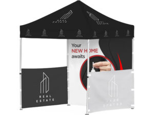 Ovation Sublimated Gazebo 2M X 2M Petite Frame - 2 Half-Wall Skins - 1 Full-Wall Skin
