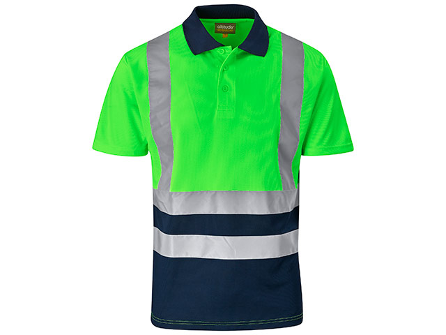 Surveyor Two-Tone Hi-Viz Reflective Golf Shirt - Image 2