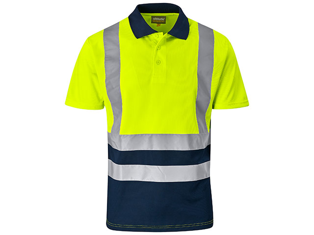 Surveyor Two-Tone Hi-Viz Reflective Golf Shirt - Image 3