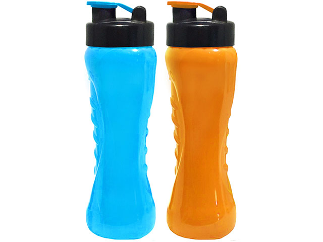 Curves 750ml water bottle with 1 col - Flip top - Image 3