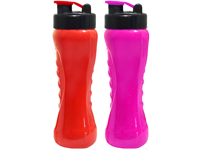 Curves 750ml water bottle with 1 col - Flip top - Image 4