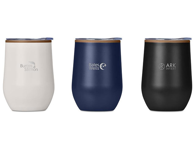 Serendipio Ovolo Stainless Steel & Plastic Double-Wall Tumbler – 350ml - Image 2