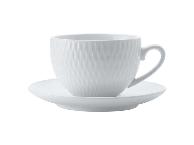 White Basics Diamonds Demi Cup and Saucer 90ml