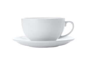 White Basics Cappuccino Cup and Saucer 320ml